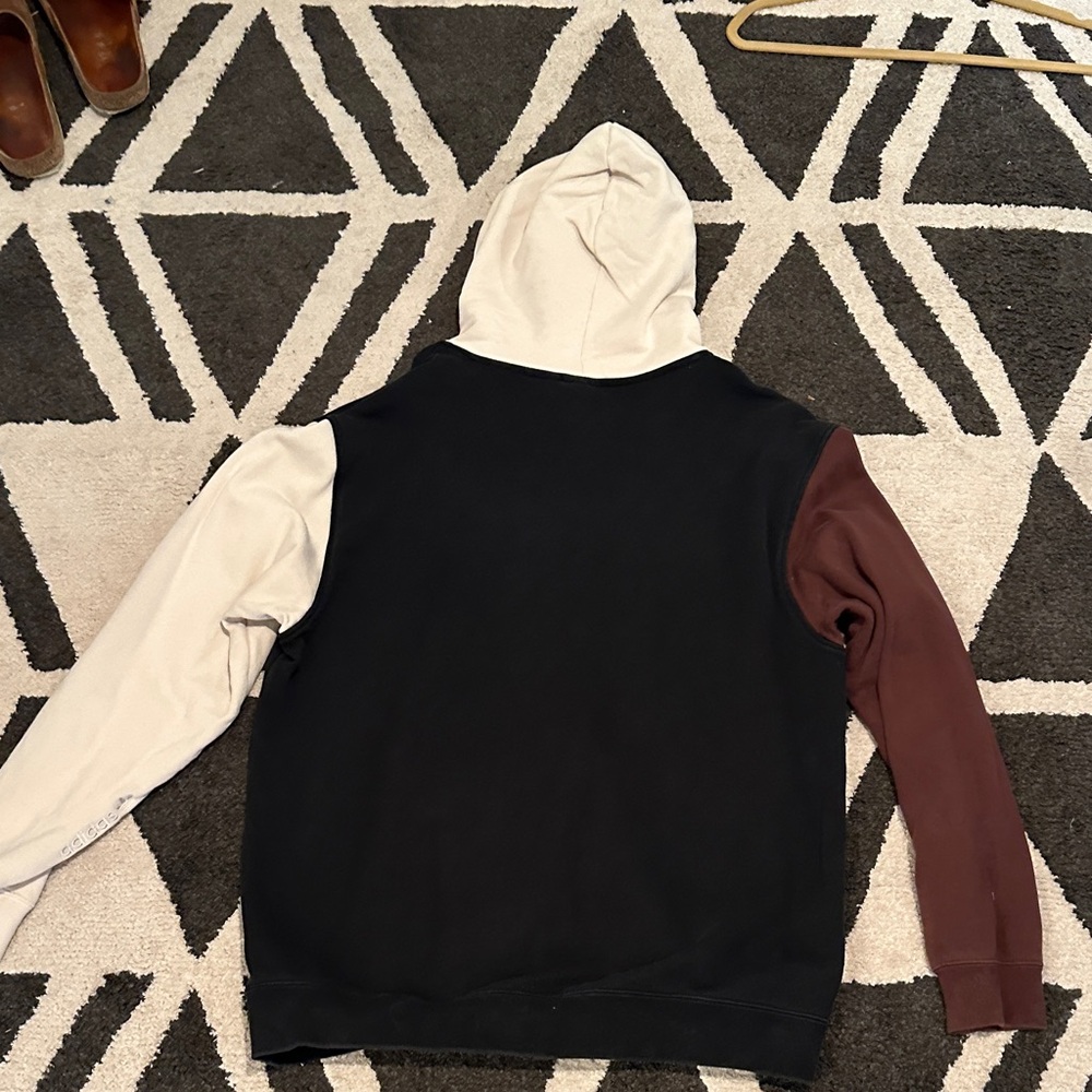 Adidas Black, Cream, and Brown Hoodie - Picture 4 of 6